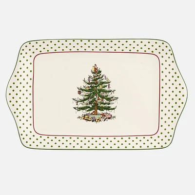 Spode Christmas Tree plateau à desserts à pois 