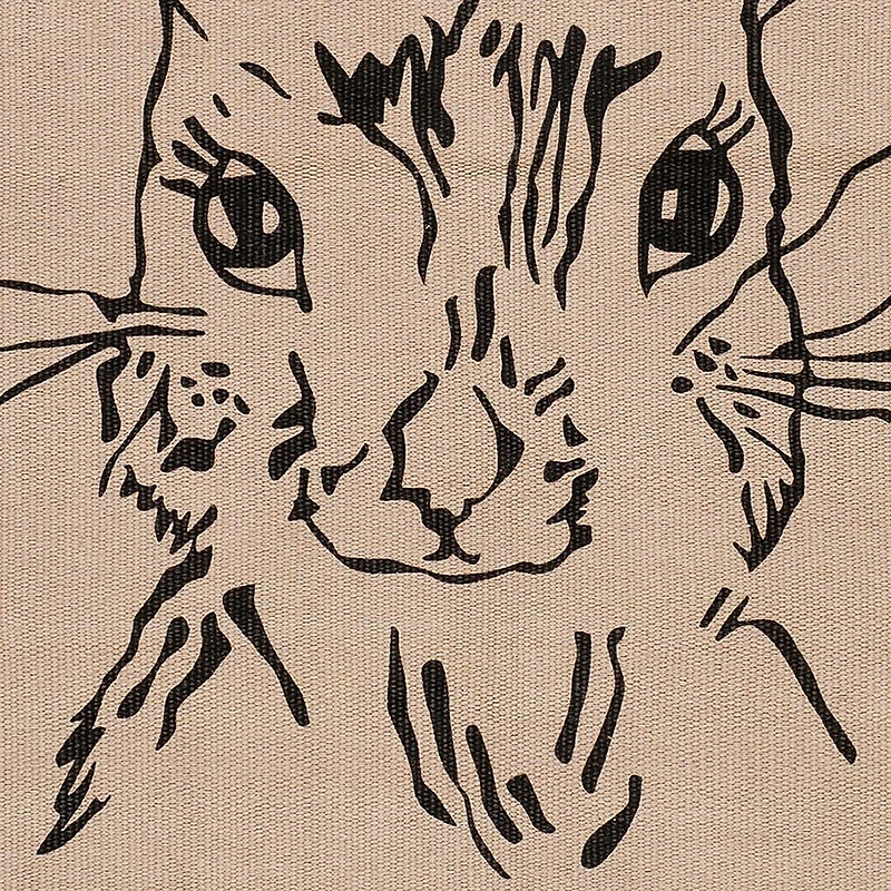 100% Cotton Bunny Rug - Taupe