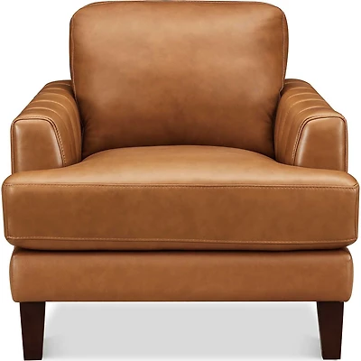 Chaise en cuir Cassia - cognac