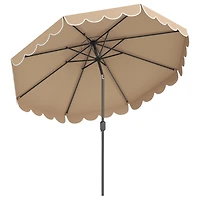 Parasol de terrasse 3 m, inclinaison par bouton-poussoir et manivelle