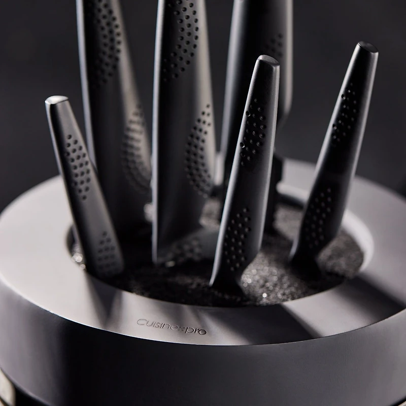 iD3 Black Samurai THE EGG Knife Block 9-Piece Black