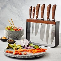 Wolfgang Starke Oak Harz Knife Block 7-Piece