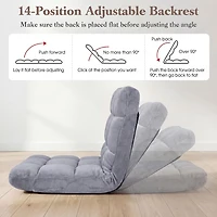14-Position Adjustable Cushioned Floor Chair