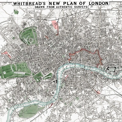 Papier peint mural « 1853 London Map »