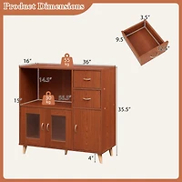 36" Sideboard Buffet Cabinet, Open Compartment