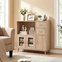 36" Sideboard Buffet Cabinet, Open Compartment