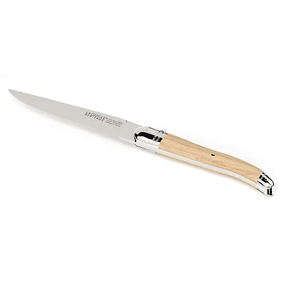 Laguiole Premium Steak Knife Bois Clair Handle, Set of 6