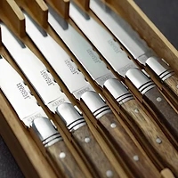 Laguiole Premium Steak Knife Bois Fonce Handle, Set of 6