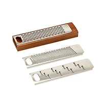 Gratta Dark Wood Multi-Function Stainless Steel Grater