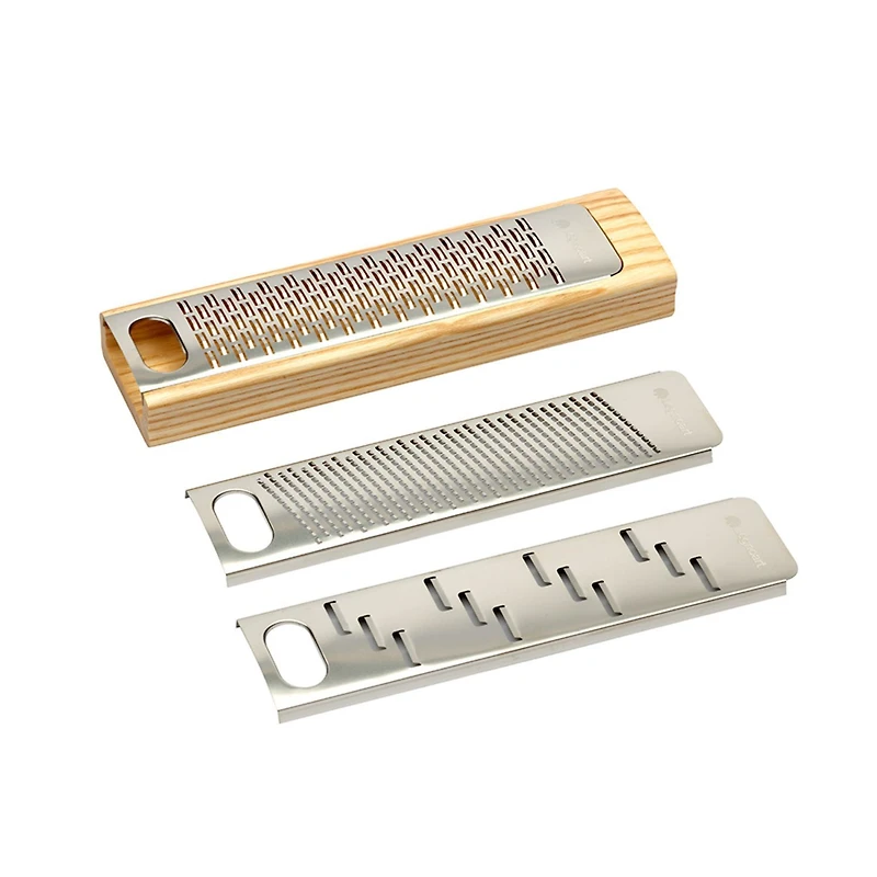 Gratta Light Wood Multi-Function Stainless Steel Grater