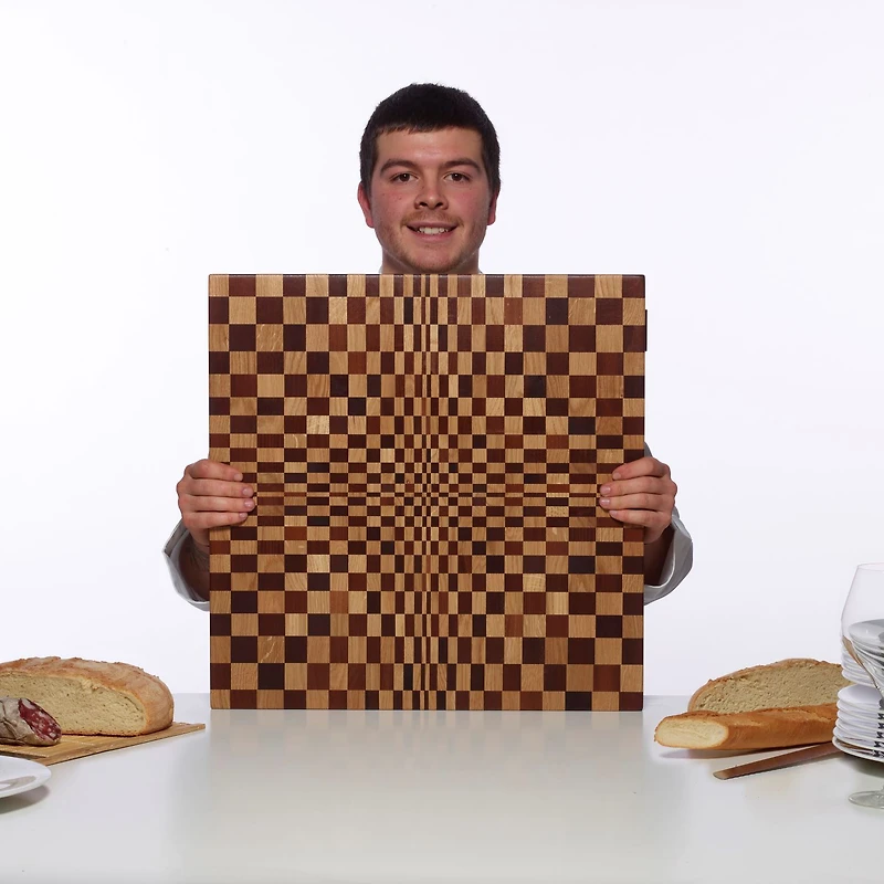 Bloc à découper Vega en chêne naturel - 50 cm