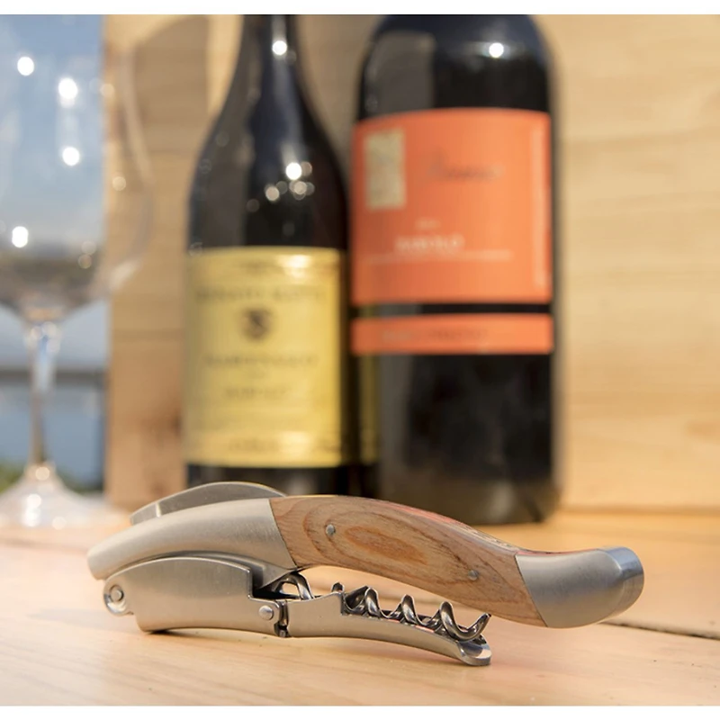 Ghemme Beech Wood Grand Crue Sommelier Double Hinge Corkscrew