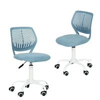 Colorful Swivel Teen Task Chair Set of 2