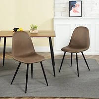 Maison Classique Set of 4 Modern Brown Dining Chairs