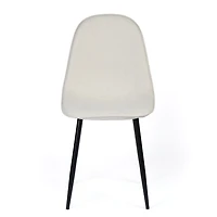 Set of 4 Beige Fabric Dining Chair by Maison Classique