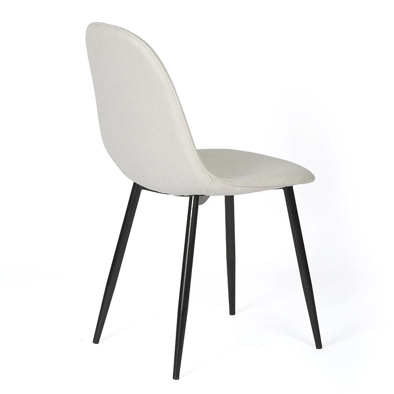 Set of 4 Beige Fabric Dining Chair by Maison Classique