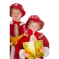 Ensemble de 4 chanteurs joyeux suspendus en tissu rouge et noir