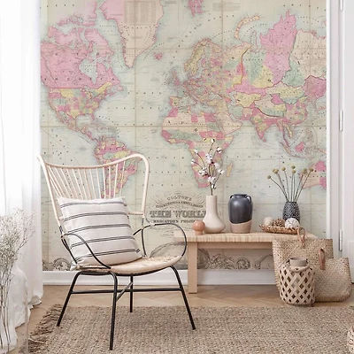Colton's Vintage World Map Wallpaper Mural