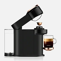 Machine à café et espresso à capsule Nespresso® Vertuo Next Premium avec Aeroccino par De'Longhi - Noir et rose doré