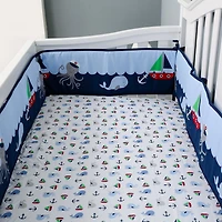 Ensemble de literie pour lit de bébé nouveau-né 5 pièces - Nautique