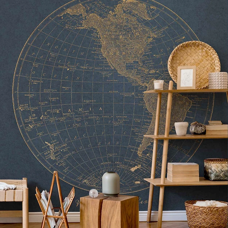 Papier peint mural « Gold Western Hemisphere »