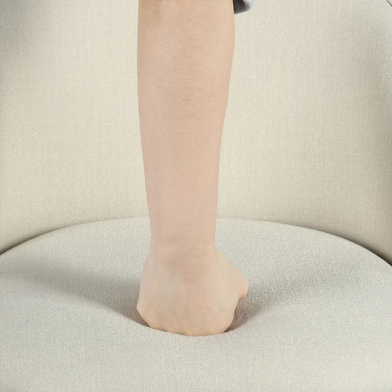 Tabourets de comptoir modernes en tissu beige, Ensemble de 4