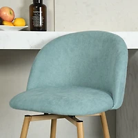 Maison Classique Set of 2 Modern Aqua 27.6" Swivel Barstools