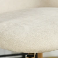 Ensemble de 2 tabourets de bar pivotants modernes beiges 27,6 pouces