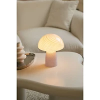 Glass Mushroom Table Lamp - Lilac