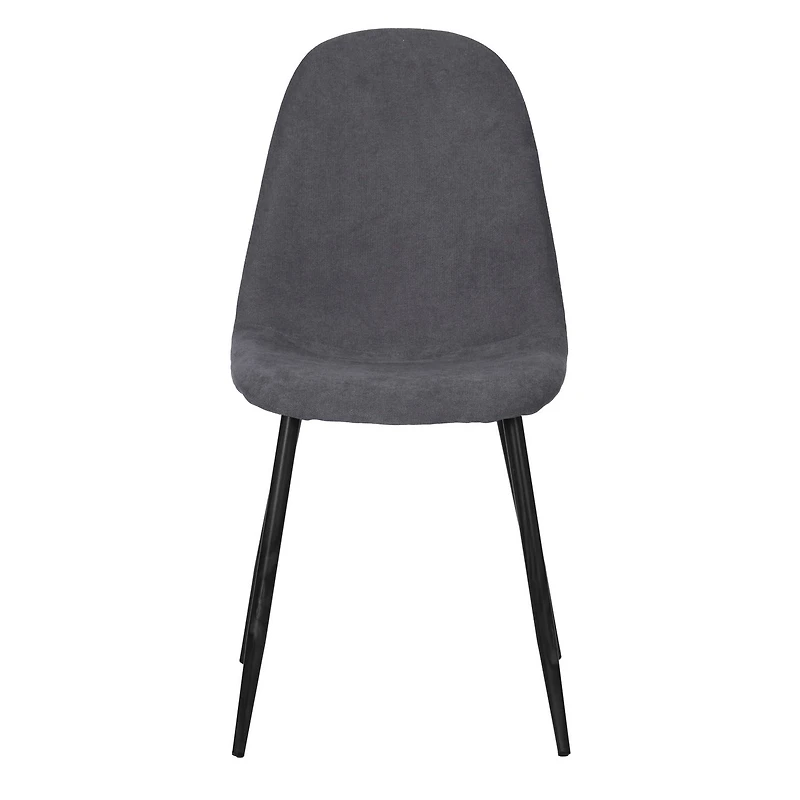 Ensemble de 4 chaises de salle à manger en tissu  - Gris