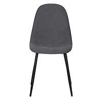 Ensemble de 4 chaises de salle à manger en tissu  - Gris