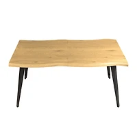 Table à manger moderne de 63 po avec bord ondulé