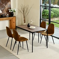 Table de salle à manger rectangulaire moderne 47,2 po