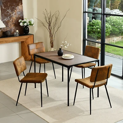 Table de salle à manger rectangulaire moderne 47,2 po