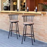 Set of 2 Swivel Counter Barstools 24"-29" by Maison Classique