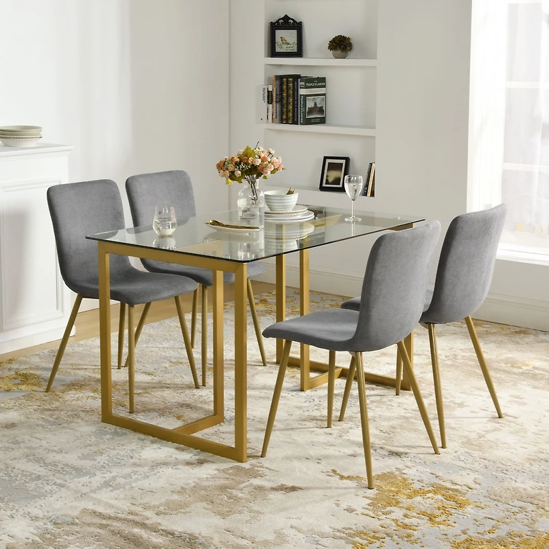 Tempered Glass Dining Table by Maison Classique