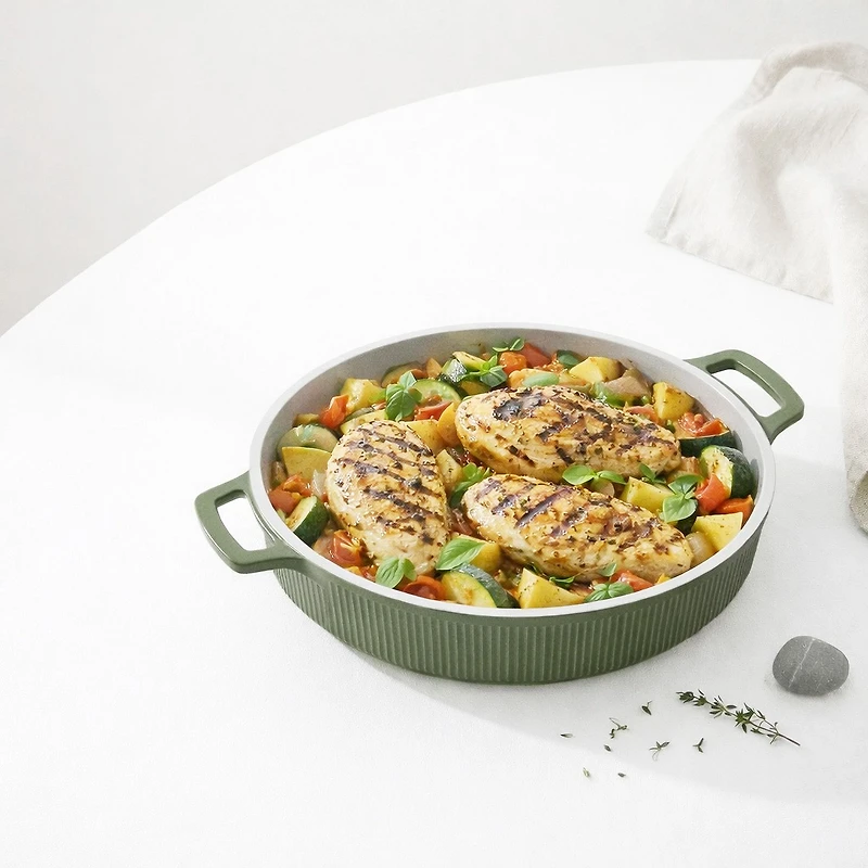 Veraroma™ Die Cast Aluminium Ceramic Non-Stick Casserole With Cover 28cm
