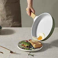 JS GOURMET VerAroma Die Cast Aluminium Ceramic Non-Stick Fry Pan With Ribbed Design