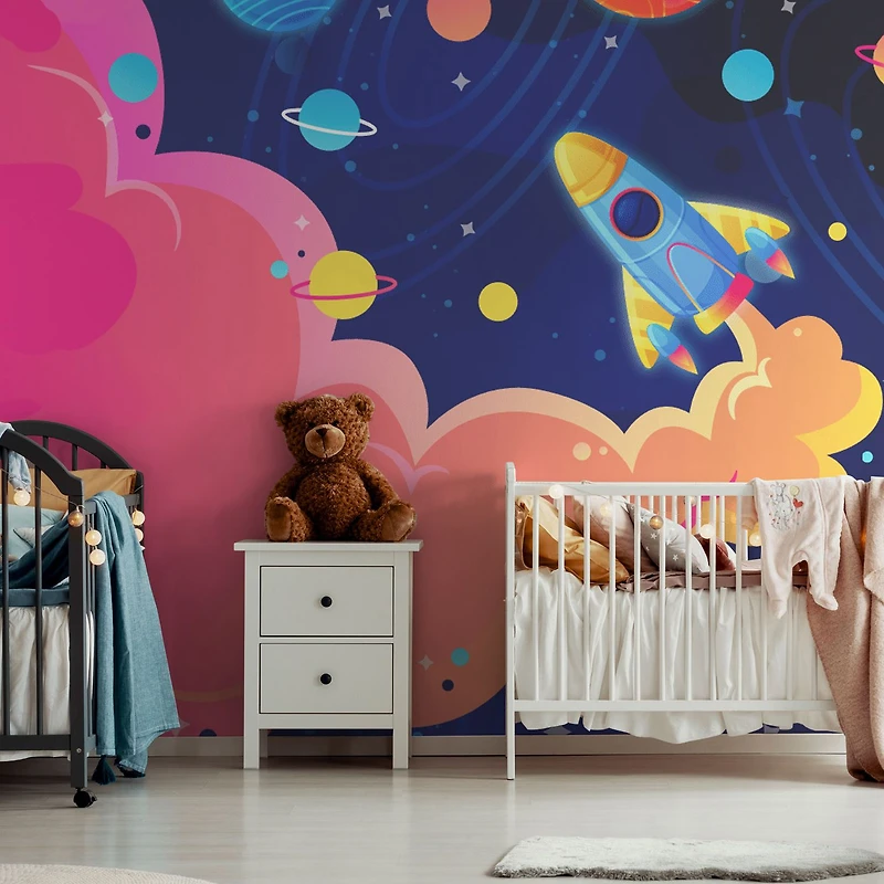 Papier peint mural « Kids Spaceship »