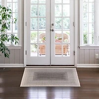 Knox Loop Tufted Washable Rug - Black