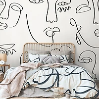 Papier peint mural « Minimal Abstract Faces »