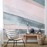 Mixed Abstract Stripes Wallpaper Mural