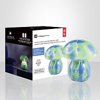 Lampe de table en verre en forme de champignon