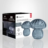 Mushroom Glass Table Lamp - Grey