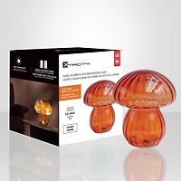 Mushroom Glass Table Lamp - Gold