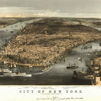Papier peint mural « New York 1856 »