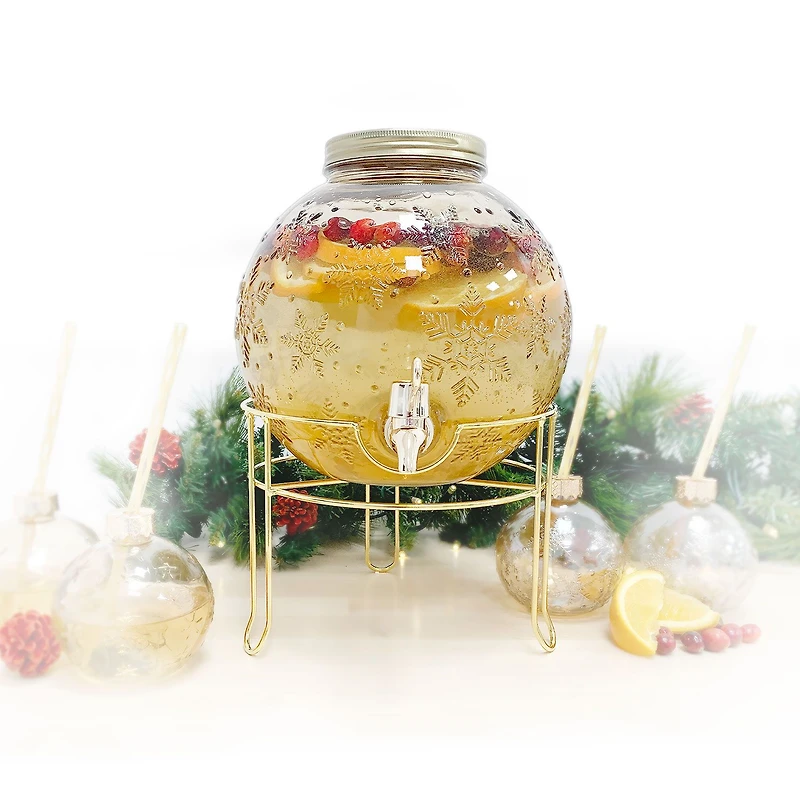Holiday Cheer Drink Dispenser with Stand