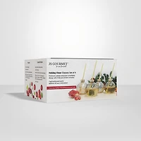 Holiday Cheer Set of 4 Glasses with Straw