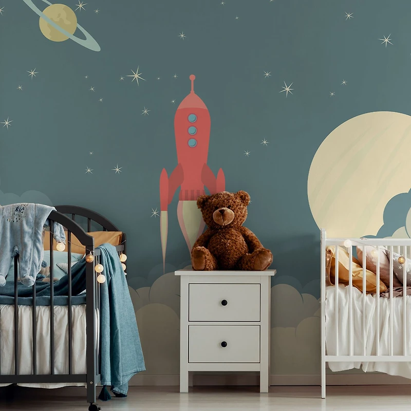 Papier peint mural « Retro Rocket Spaceship »