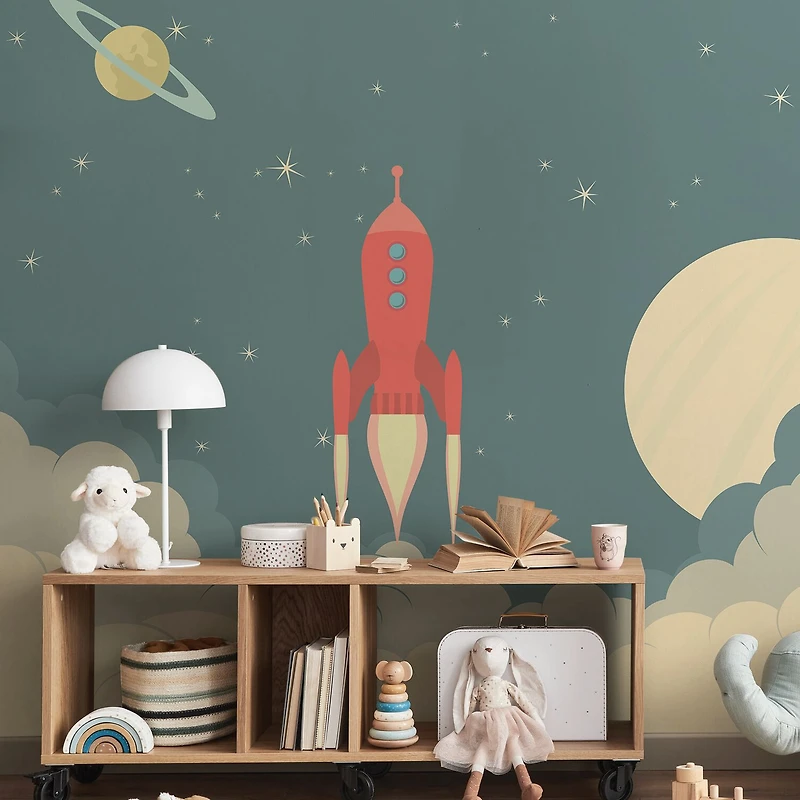 Papier peint mural « Retro Rocket Spaceship »